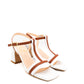 Slingback AL019 Bianco/Cuoio